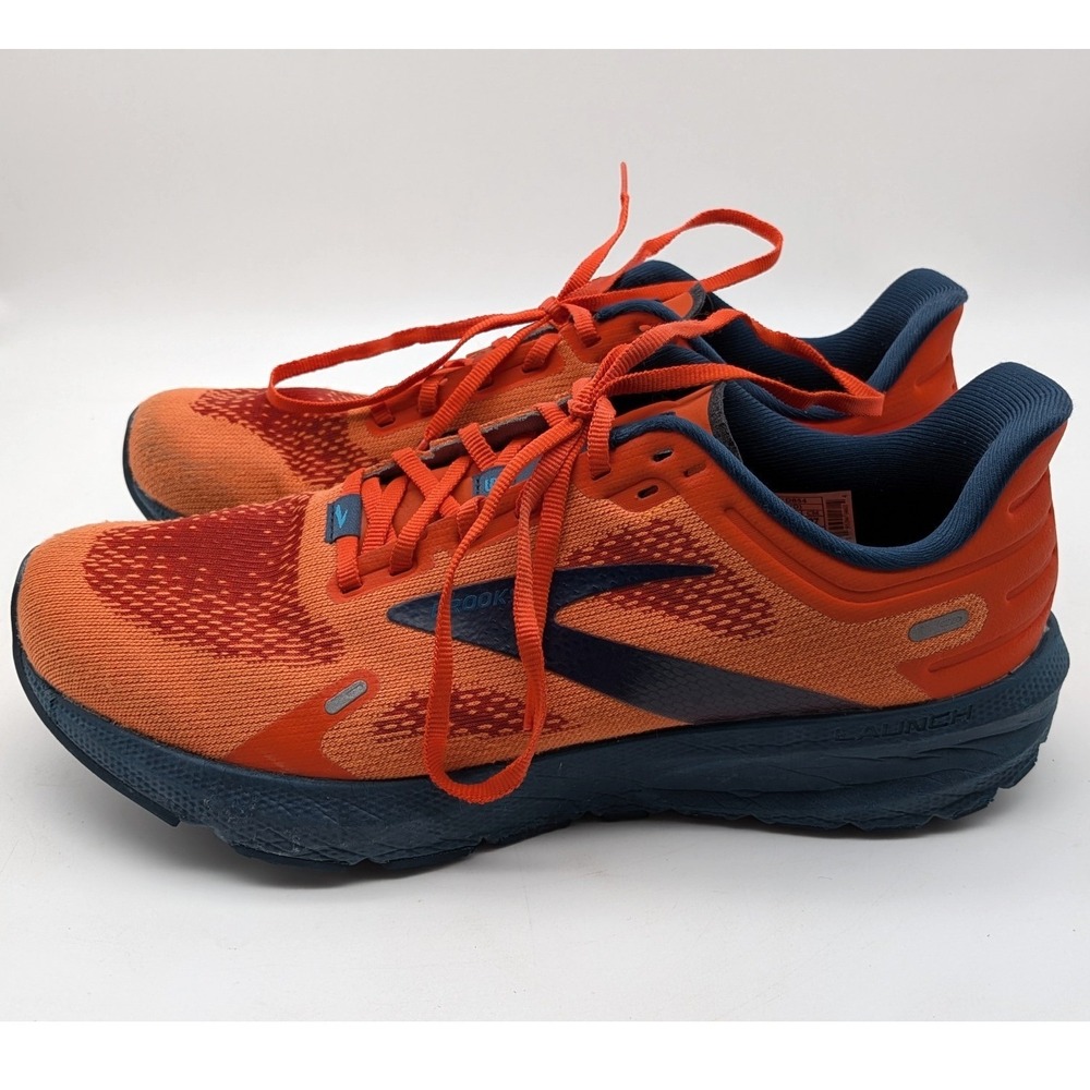 Brooks Launch 9 Running Shoes Mens 9 Orange Blue Athletic Lightweight Sneakers